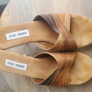 Steve Madden DANELLE Women's Brown Slide Sandals